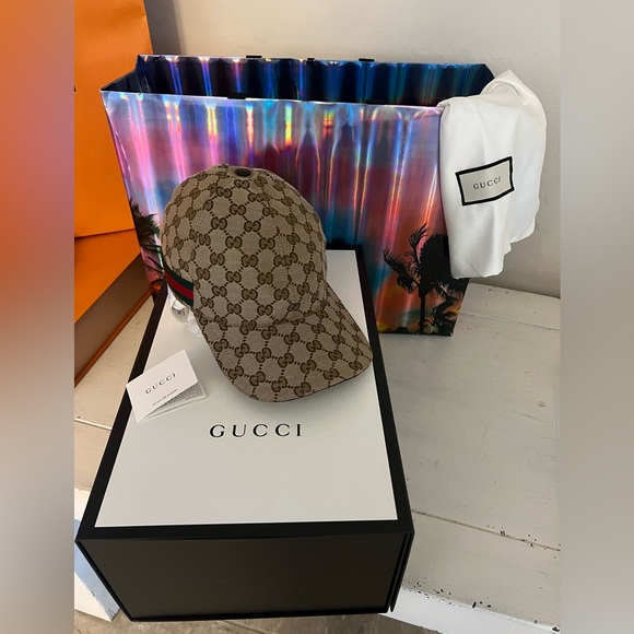 GUCCI ORIGINAL GG CANVAS BASEBALL HAT SIZE M - Picture 3 of 12